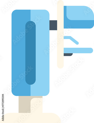 Blue and white medical scanner used for diagnosis in a modern hospital