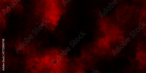 abstract pattern of red and dark red clouds, red grunge black background, abstract clouds smoke texture with red color, liquid smoke rising mist or smog brush effect grunge texture.