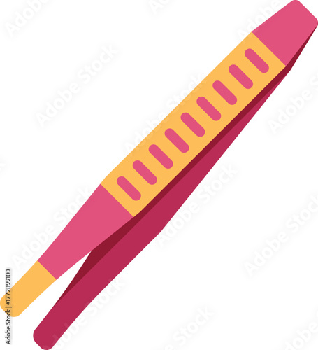 These pink eyebrow tweezers are perfect for beauty salons performing eyelash extension procedures