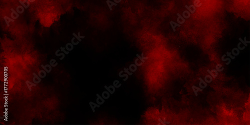 abstract pattern of red and dark red clouds, red grunge black background, abstract clouds smoke texture with red color, liquid smoke rising mist or smog brush effect grunge texture.