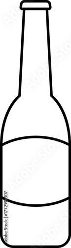 Vector colorful illustration of beer mug and glass bottle. Beer bottle and glass of beer. Vector Beer Bottle Icon Isolated On White Background