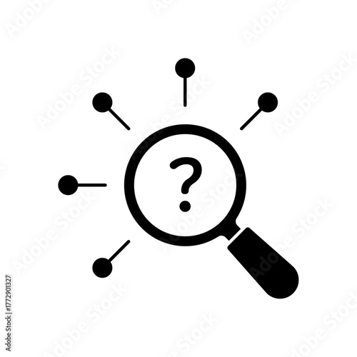 Investigate icon outline editable stroke line drawing eps