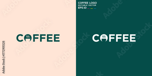 Coffee logo. Drink, hot, morning, work, relax. Vector design template.