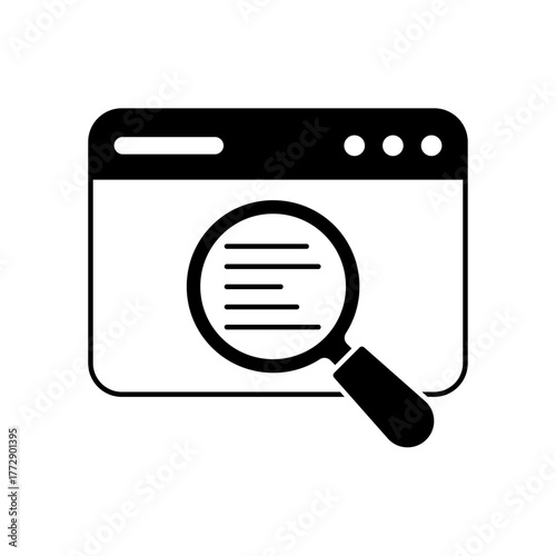 Search Online icon outline editable stroke line drawing eps