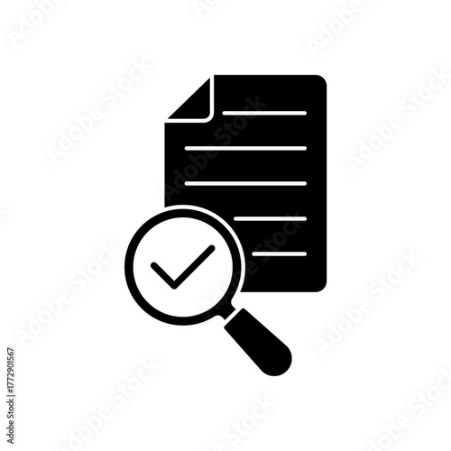 Inspection icon outline editable stroke line drawing eps