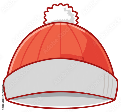 Cartoon Beanie Hat with Pom Pom