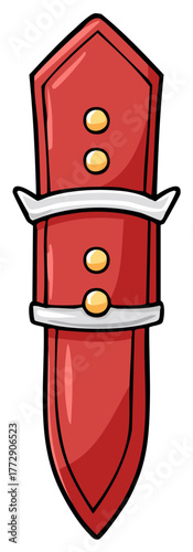 Cartoon Red Guard Uniform with Buttons and White Straps for Costumes and Cosplay