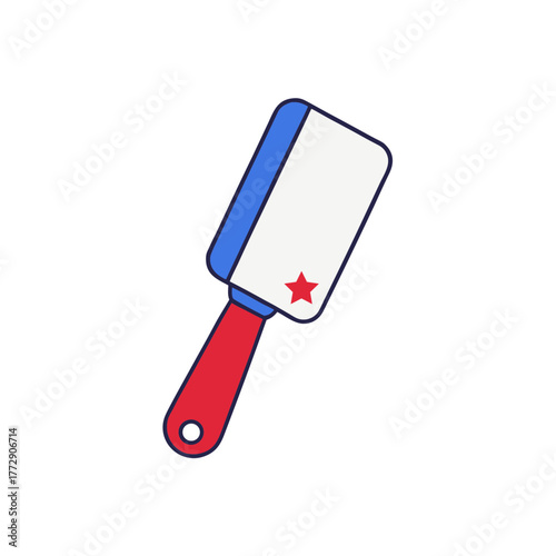 Red white and blue lint roller with a red star