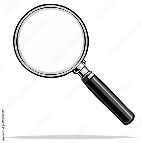 Magnifying glass vector illustration isolated on a white background