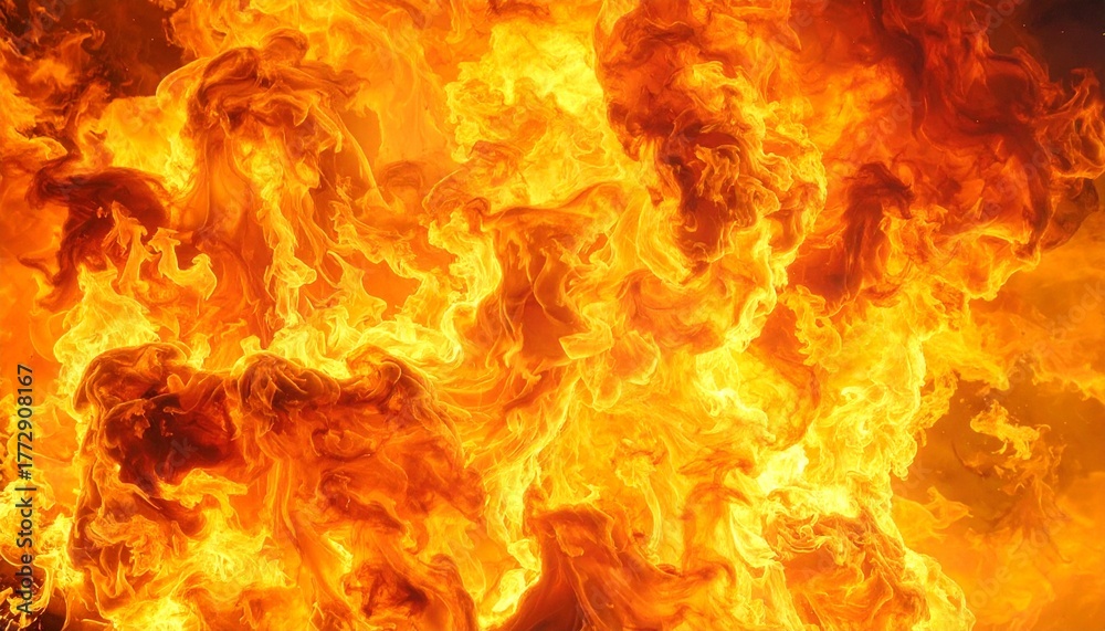 Obraz premium Fiery Blaze An Intense Display of Flames and Heat