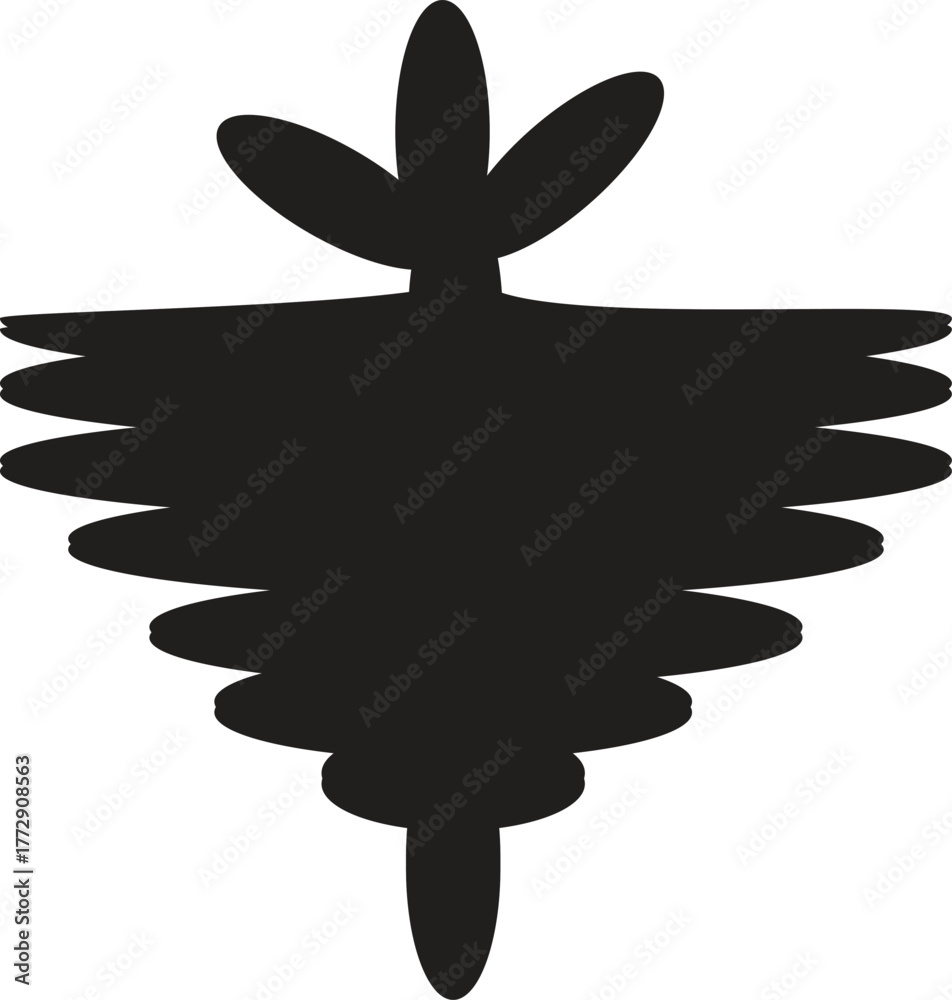 Fototapeta premium Abstract Floral Design Silhouette