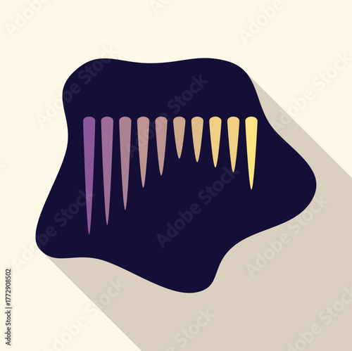 Nail polish color palette showing different shades of varnish for manicure