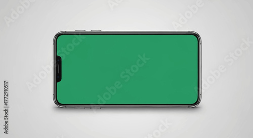 Modern Realistic Smartphone Mockup with Green Screen Display Technology