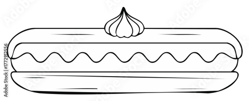 Eclair Pastry Outline