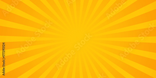 Bright orange and yellow rays background