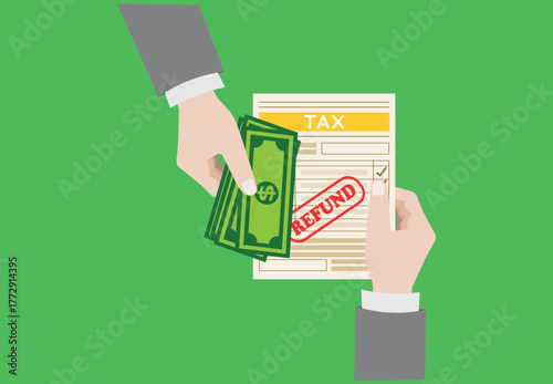 Tax refund illustration