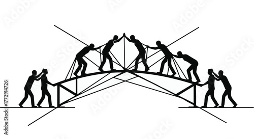 Teamwork and collaboration building a bridge of connection and support