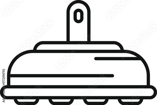 Futuristic high speed train speeding through landscape with periscope extended