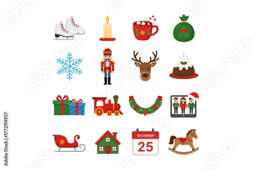 Editable Christmas Icon Collection