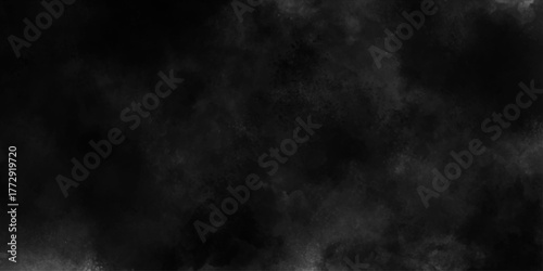 abstract black smoky cloudscape background, White powdery dust cloud against a dark background, dark black gray Old wall texture cement concrete, Realistic dry ice smoke clouds fog overlay perfect.