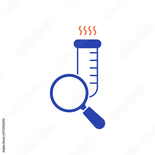 Research icon outline editable stroke line drawing eps