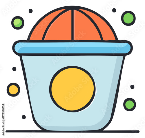 Freshly Squeezed Juice Maker with Colorful Design in Illustration Style