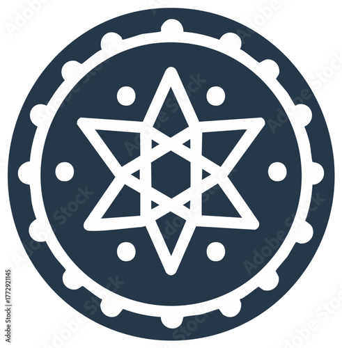 Esoteric Seven Pointed Star Heptagram Symbol for Sacred Geometry and Magic