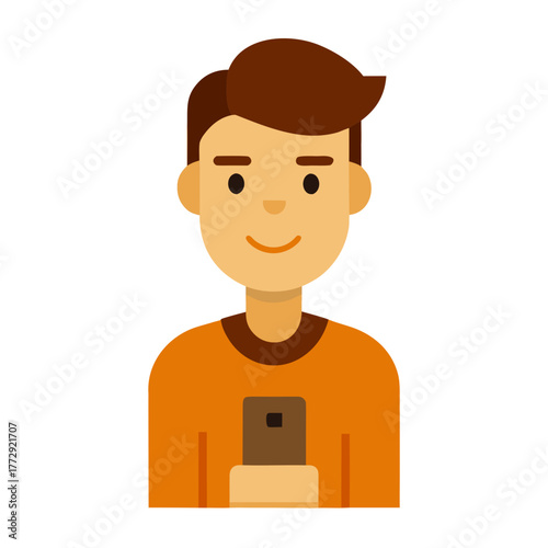 vector flat cartoon avatar of a startup founder 