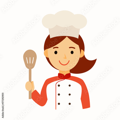 chef with a spoon and fork