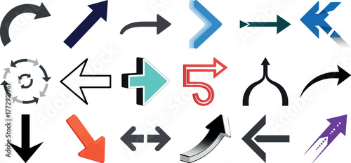 Collection of various arrow icons