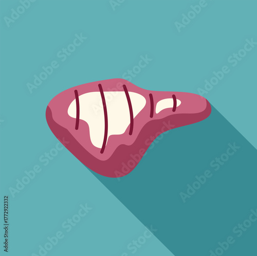 Grilled meat with grill marks, protein, barbecue, summer food, ready to eat