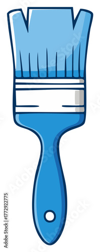 Vibrant Blue Paint Brush Illustration for Artistic and Creative Projects