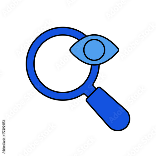 Seek icon outline editable stroke line drawing eps