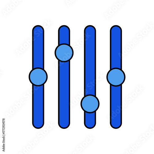 Filter icon outline editable stroke line drawing eps
