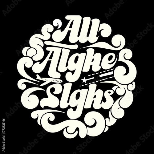 All alghes slghs airplane in clouds