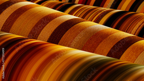 Vibrant vintage abstract design with circles and tubes