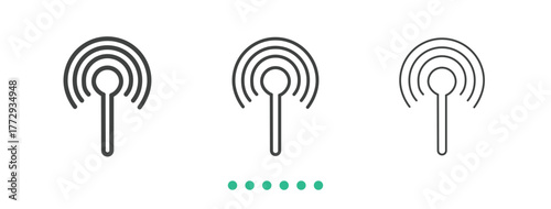 Transmission Antenna icon. Thin line icon vector
