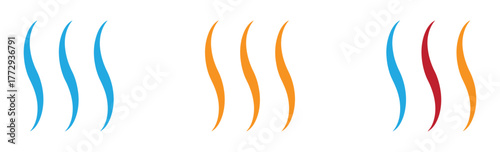 Smoke steam icon vector design element logo template