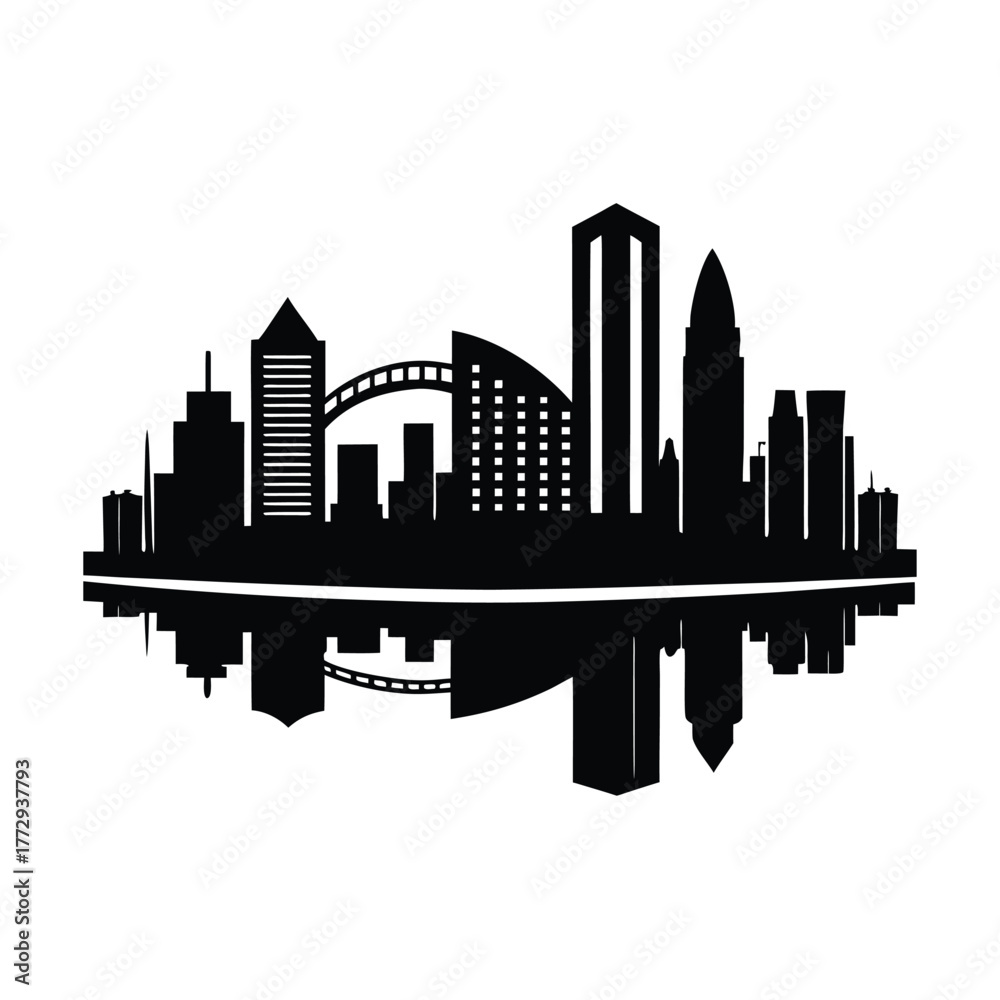 Obraz premium Da Nang Skyline with Han River Reflection