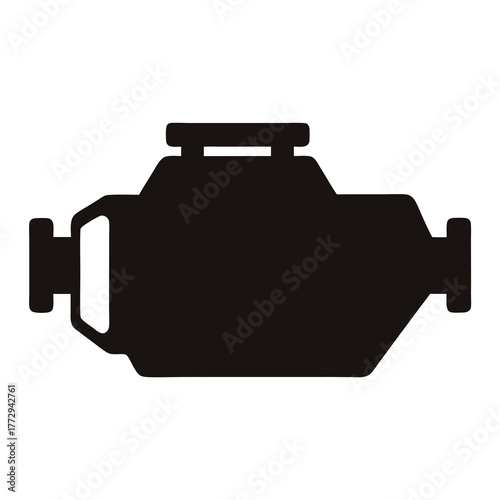 Stylized silhouette of an internal combustion engine, representing automotive mechanics