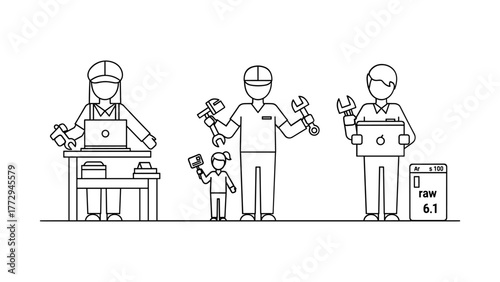 Maintenance team working on repair