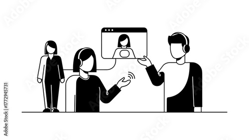 Online meeting with colleagues