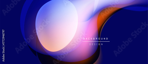 Abstract fluid shapes, vibrant colors blend. Modern design, dynamic composition, gradient effect. Background suitable for digital projects.