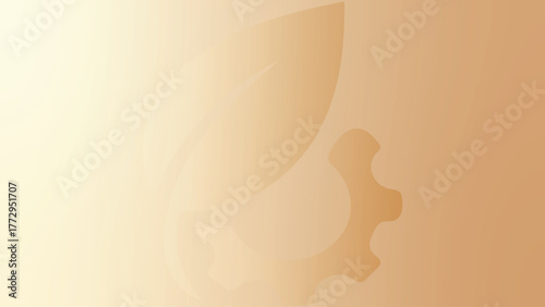 Abstract organic shapes in soft peach gradient background
