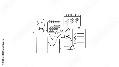 Business people are planning and organizing work