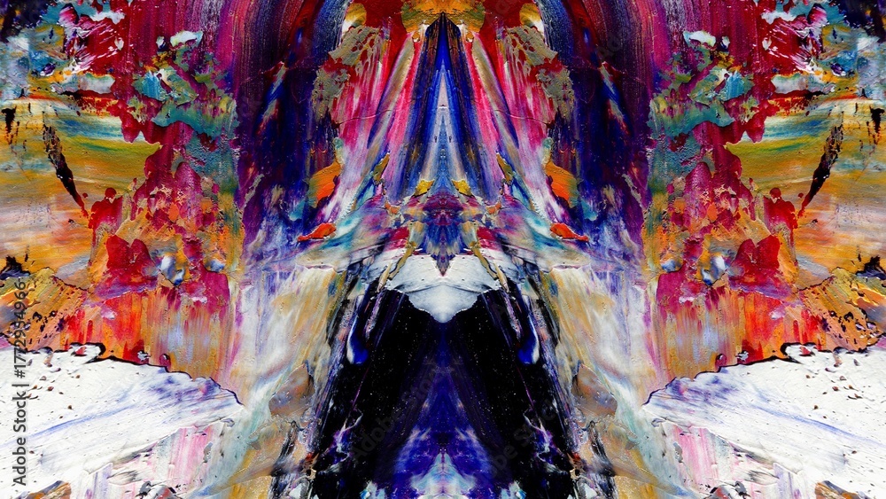 Fototapeta premium Abstract art background . Hand painting artwork on canvas .