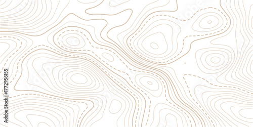 Abstract topo contour map on white background,Modern design with White background with topographic wavy pattern design.paper texture Imitation of a geographical map shades.
