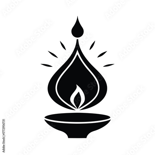 Divine Flame Floating in Air Symbol