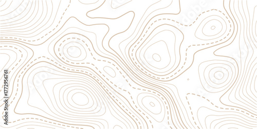 Abstract topo contour map on white background,Modern design with White background with topographic wavy pattern design.paper texture Imitation of a geographical map shades.