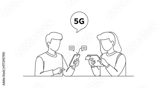 People using 5g wireless technology